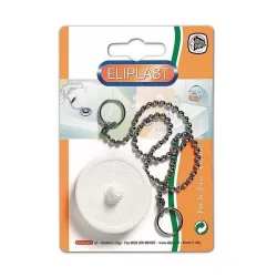 Tappo lavello gomma Mm.44 bianco