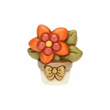 Vasetto con piantina arancio, media - Thun