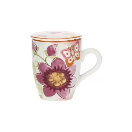Mug con coperchio Fiori e Fantasia - Thun