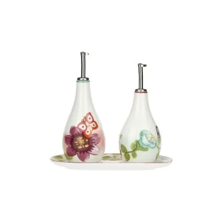 Set olio e aceto con vassoio Fiori e Fantasia - Thun