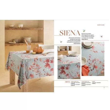 Siena, Tovaglia antimacchia Cm.155x320, 12 posti - L'oca Nera