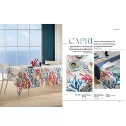 Capri, Tovaglia antimacchia Cm.155x320, 12 posti - L'oca Nera 2