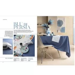 Blu di persia -Tovaglia antimacchia Cm.155x270, 10 posti - L'oca Nera 2