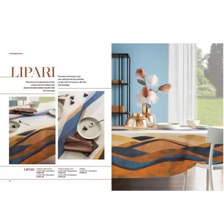 Lipari, Tovaglia antimacchia Cm.155x270, 10 posti - L'oca Nera