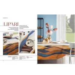 Lipari, Tovaglia antimacchia Cm.155x320, 12 posti - L'oca Nera 2