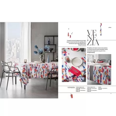 Venezia, Tovaglia antimacchia Cm.155x270, 10 posti - L'oca Nera