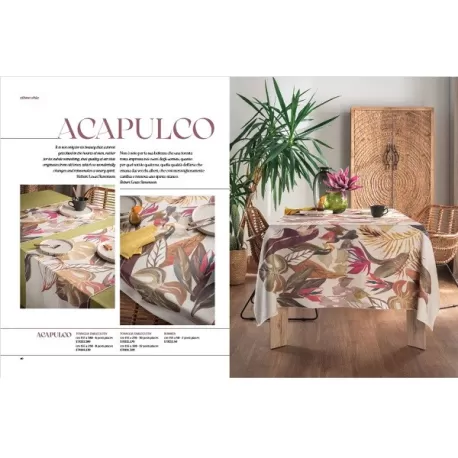 Acapulco, Tovaglia antimacchia Cm.155x180, 6 posti - L'oca Nera