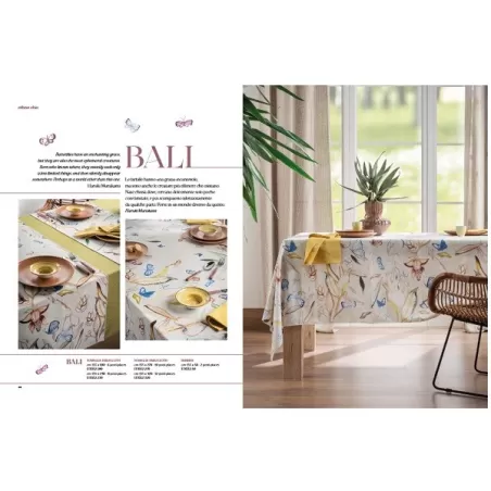 Bali, Tovaglia antimacchia Cm.155x320, 12 posti - L'oca Nera