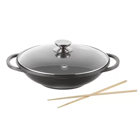 Wok Cm. 32 con coperchio in vetro Vario Click Pro - Berndes