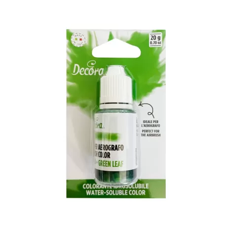 Colorante idrosolubile per aerografo verde foglia 20 g - Decora