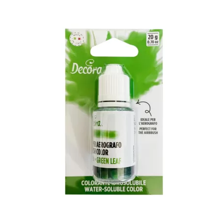 Colorante idrosolubile per aerografo verde foglia 20 g - Decora