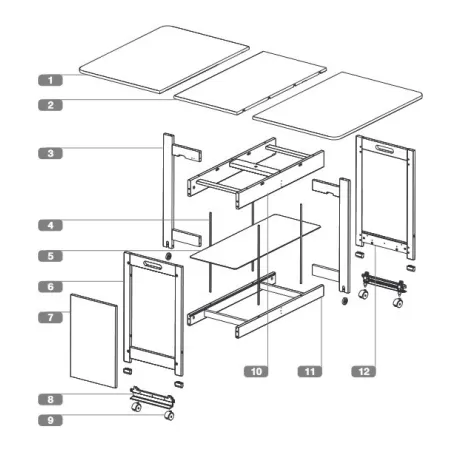 3 Ricambio per tavolo copernico - Foppapedretti