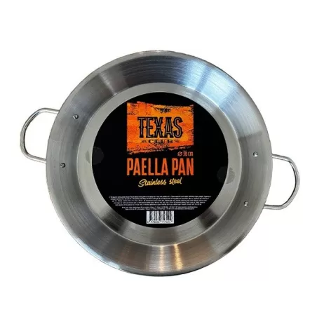 Padella per paella in acciaio inox Cm.36 - Texas Club