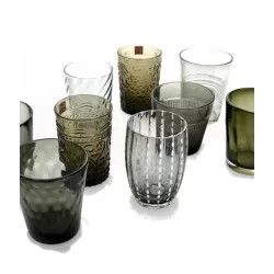 Meliting Pot, Bicchiere monocolore grigio 6 pezzi - Zafferano