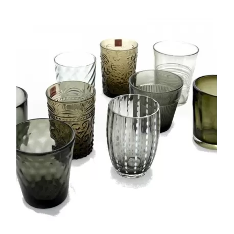 Meliting Pot, Bicchiere monocolore grigio 6 pezzi - Zafferano