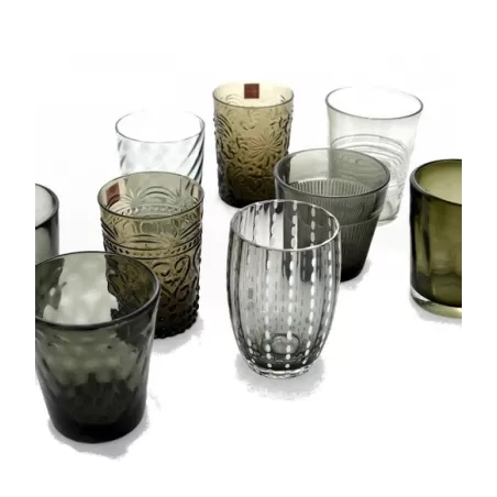 Meliting Pot, Bicchiere monocolore grigio 6 pezzi - Zafferano