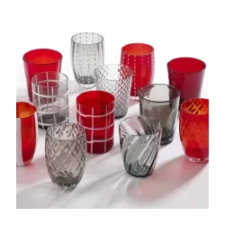 Meliting Pot, Bicchiere bicolore rosso/grigio 6 pezzi - Zafferano