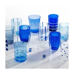 Meliting Pot, Bicchiere bicolore blu/acquamarina 6 pezzi - Zafferano