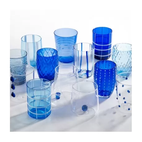 Meliting Pot, Bicchiere bicolore blu/acquamarina 6 pezzi - Zafferano