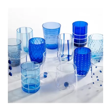 Meliting Pot, Bicchiere bicolore blu/acquamarina 6 pezzi - Zafferano