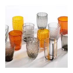 Meliting Pot, Bicchiere Bicolore arancio/grigio 6 pezzi - Zafferano