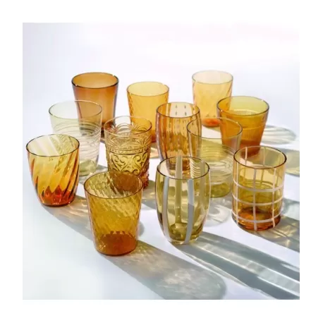 Meliting Pot, Bicchiere monocolore ambra 6 pezzi - Zafferano
