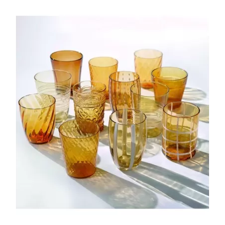 Meliting Pot, Bicchiere monocolore ambra 6 pezzi - Zafferano
