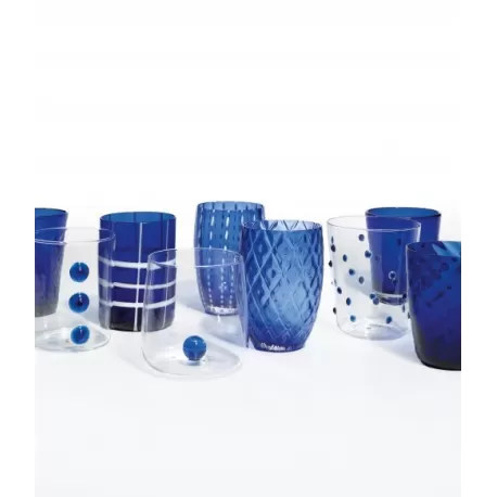 Meliting Pot, Bicchiere monocolore blu 6 pezzi - Zafferano