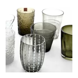 Meliting Pot, Bicchiere bicolore trasparente/grigio 6 pezzi - Zafferano