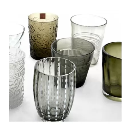 Meliting Pot, Bicchiere bicolore trasparente/grigio 6 pezzi - Zafferano