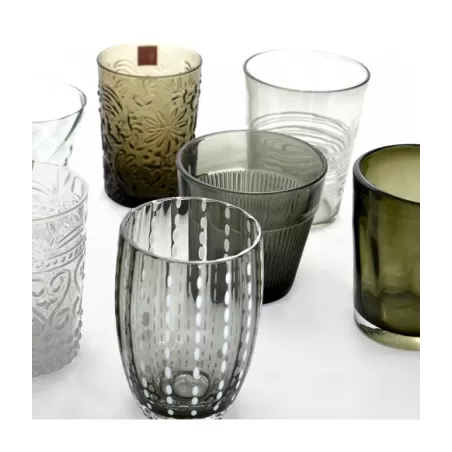 Meliting Pot, Bicchiere bicolore trasparente/grigio 6 pezzi - Zafferano