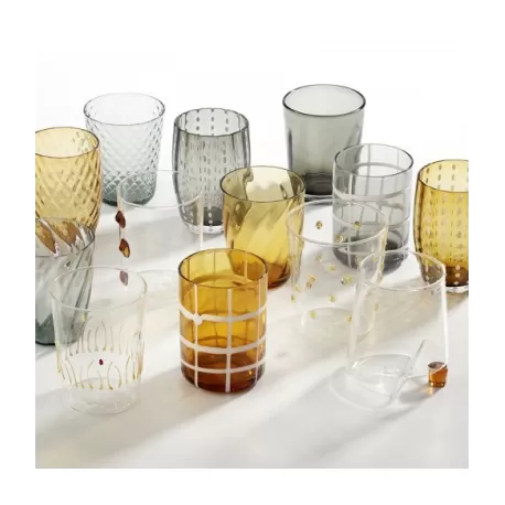 Meliting Pot, Bicchiere bicolore giallo/grigio  - Zafferano