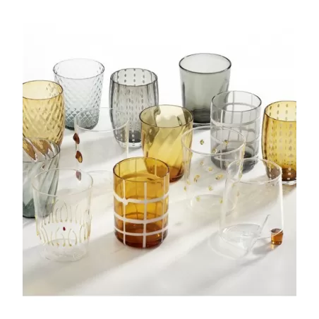 Meliting Pot, Bicchiere bicolore giallo/grigio  - Zafferano