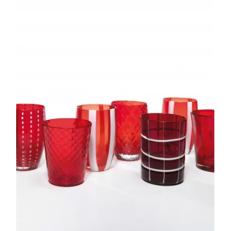 Meliting Pot, Bicchiere monocolore rosso 6 pezzi - Zafferano