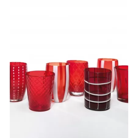 Meliting Pot, Bicchiere monocolore rosso 6 pezzi - Zafferano