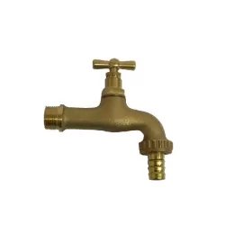 Rubinetto ottone sabbiato vite 1/2 portagomma 3/4