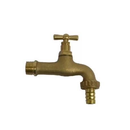 Rubinetto ottone sabbiato vite 1/2 portagomma 3/4