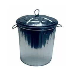 Bidone immondizia latta con coperchio Lt.79