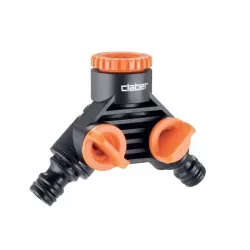 Rubinetto 3/4 femmina con 2 raccordi porta gomma