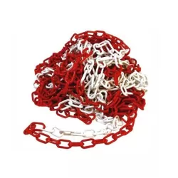 Catena plastica Mm.8 bianca/rossa Mt.1