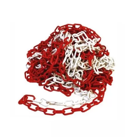 Catena plastica Mm.8 bianca/rossa Mt.1