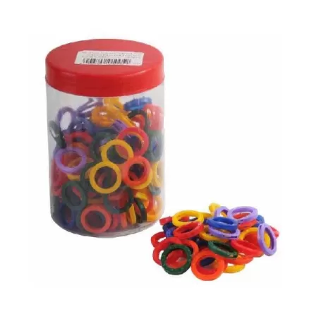 Segnachiavi plastica anello colori assortiti