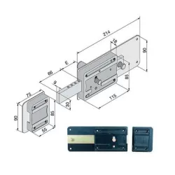 Serratura ferroglietto 6 mandate 012.50.50.1 Welka