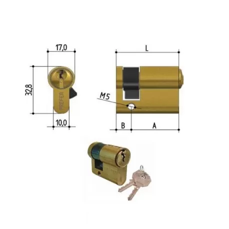 Cilindro infilare yale Mm.32 6a00 Prefer