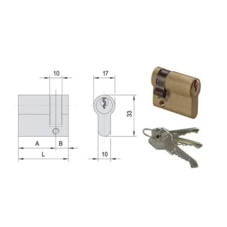 Cilindro infilare yale 44,5-34,5-10,0 0g304-07-0