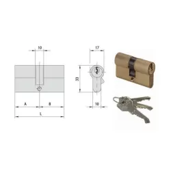Cilindro infilare yale 79,0-39,5-39,5 0g300-18-0