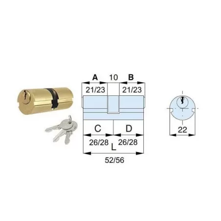 Cilindro infilare tondo 22x52-21-21 020520 Mg