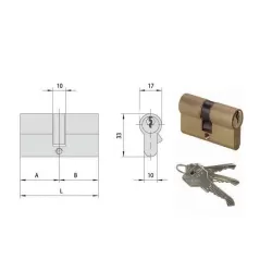 Cilindro infilare 69,0-34,5-34,5 0g300-13-0 Cisa