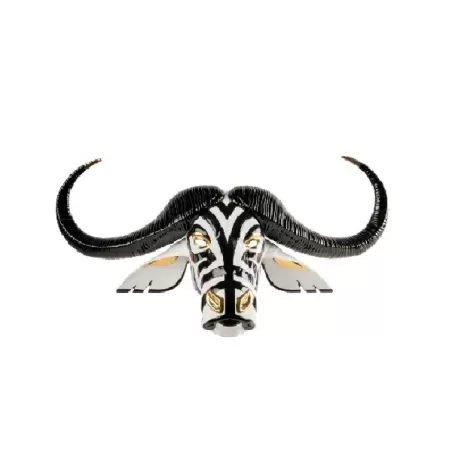 Maschera Bufalo (nero - oro) - Lladro