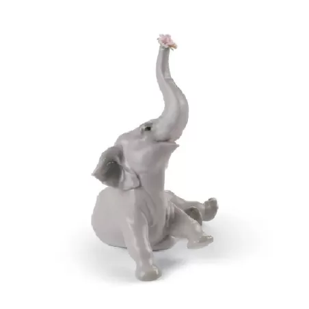 Elefante bebe con fiore rosa - Lladro